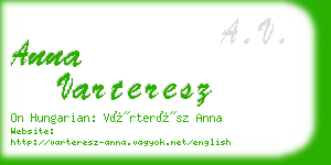 anna varteresz business card